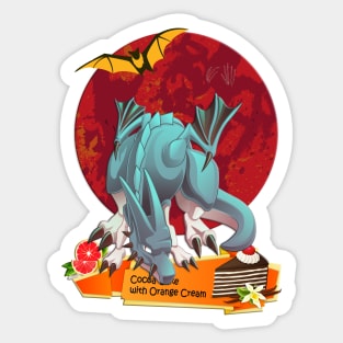 The Azure Dragon under the Red Moon Sticker